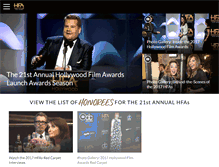 Tablet Screenshot of hollywoodawards.com